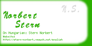 norbert stern business card